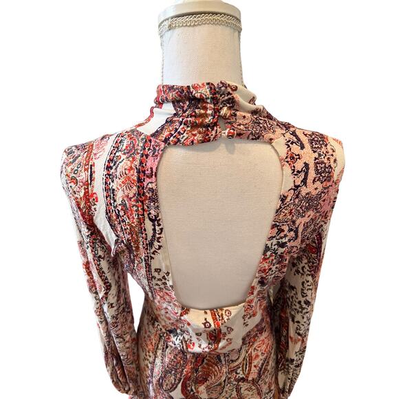 Free People All Dolled Up High Neck Long Sleeve Mini Dress M - Picture 8 of 11